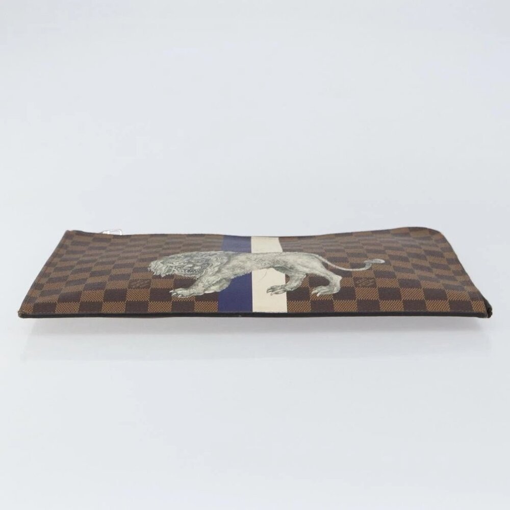 LOUIS VUITTON Damier Savannah Pochette Jules GM Clutch Bag - Picture 5 of 16